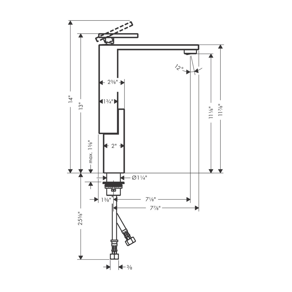 Hansgrohe 46031001 Single-Hole Faucet 280, Diamond Cut