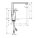 Hansgrohe 46021001 Single-Hole Faucet 190, Diamond Cut