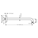 Hansgrohe 04833670 Showerarm 15"
