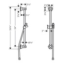 Hansgrohe 04829250 Wallbar 24"