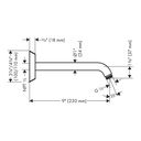 Hansgrohe 04826670 Locarno 9" Showerarm Matte Black