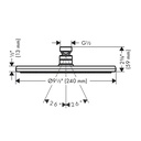 Hansgrohe 04824000 Showerhead 240 1 Jet 1.75 Gpm
