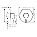Hansgrohe 04822670 Pressure Balance Trim