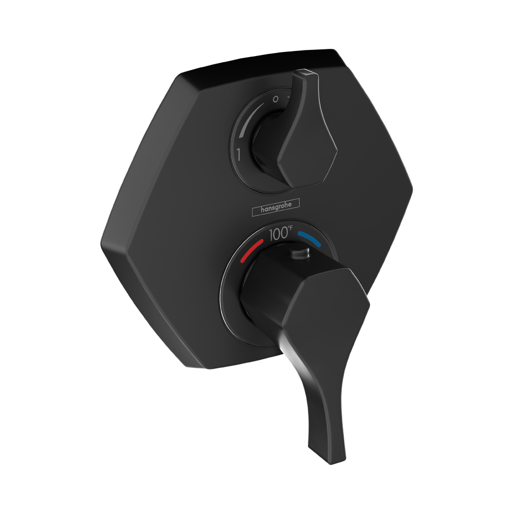 Hansgrohe 04821670 Thermostatic Trim With Volume Control Matte Black