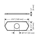 Hansgrohe 04819670 Locarno Base Plate for Single Hole Faucets Matte Black