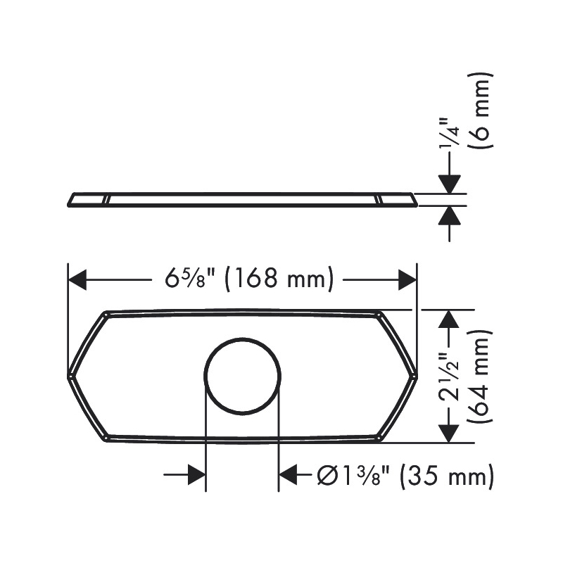 Hansgrohe 04819250 Base Plate For Single Hole Faucets