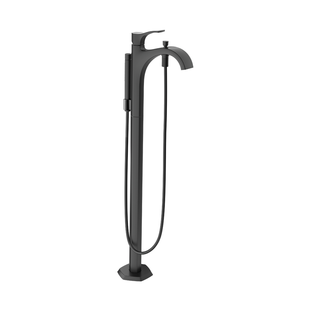 Hansgrohe 04818670 Locarno Freestanding Tub Filler Trim With 1.75 Gpm Handshower Matte Black; requires 10452181 rough-in
