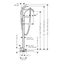 Hansgrohe 04818000 Locarno Freestanding Tub Filler Trim With 1.75 Gpm Handshower Chrome