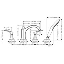 Hansgrohe 04817670 4 Hole Roman Tub Set Trim With 1.75 Gpm Handshower
