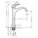 Hansgrohe 04811250 Single Hole Faucet 210 1.2 Gpm
