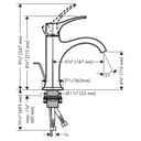 Hansgrohe 04810000 Single Hole Faucet 110 With Pop Up Drain 1.2 Gpm