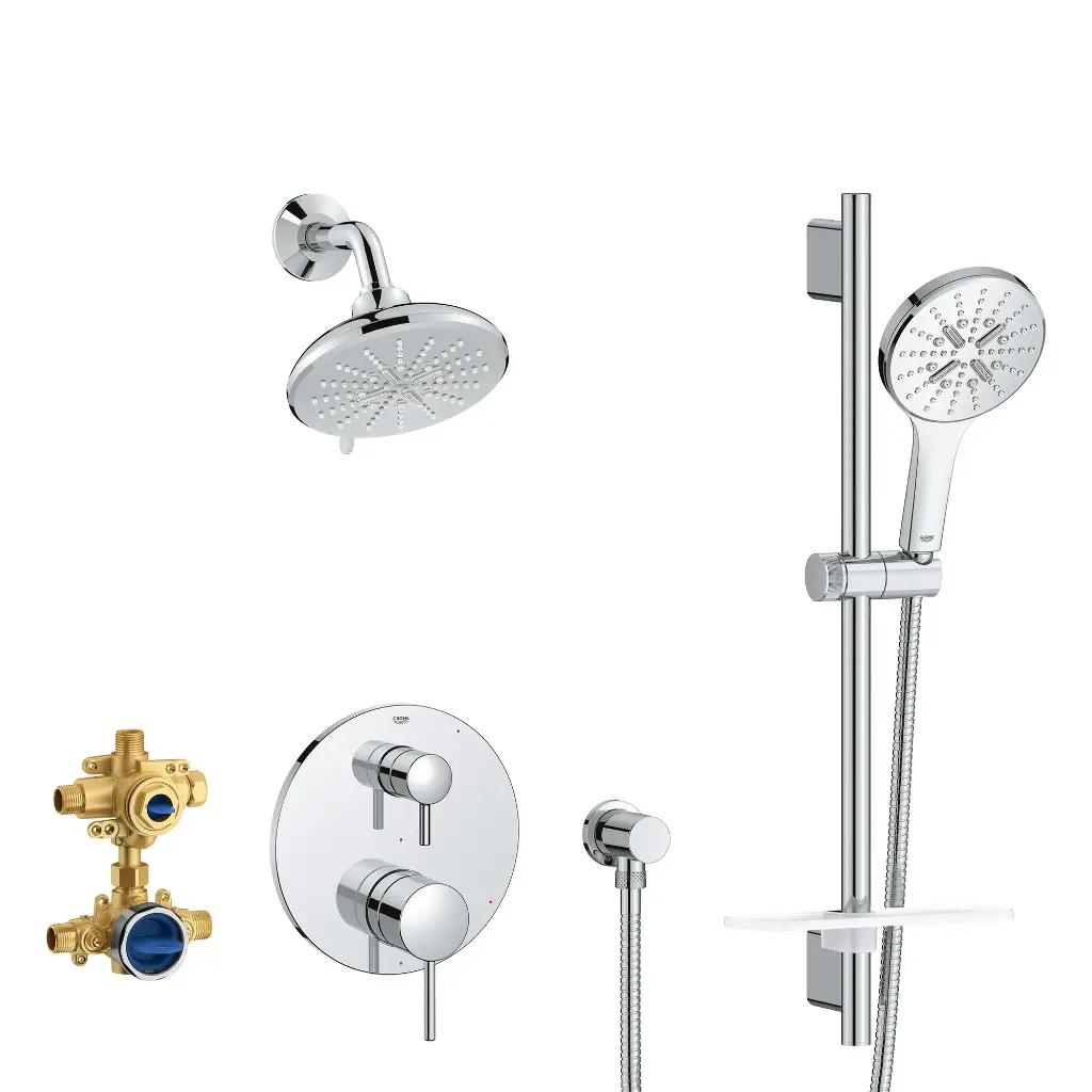Grohe 29431000 Timeless Pressure Balance Shower Set StarLight Chrome