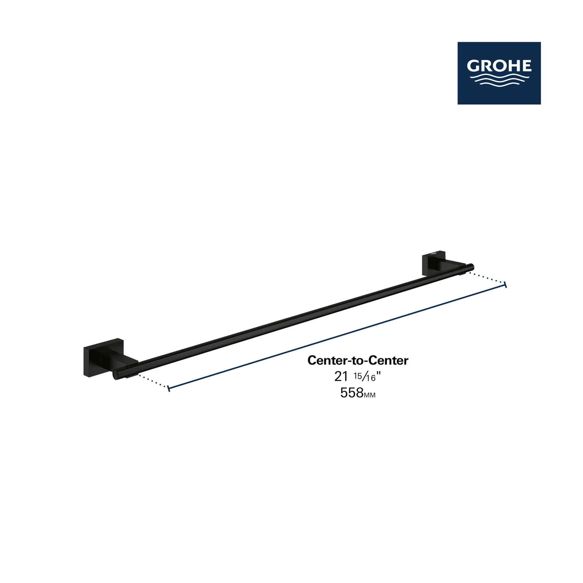 Grohe 40509EN1 Essentials Cube 24" Towel Bar Brushed Nickel