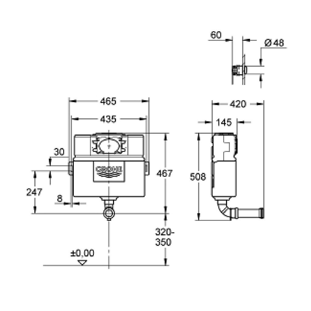 Grohe 38691000 Bath Furniture Cistern