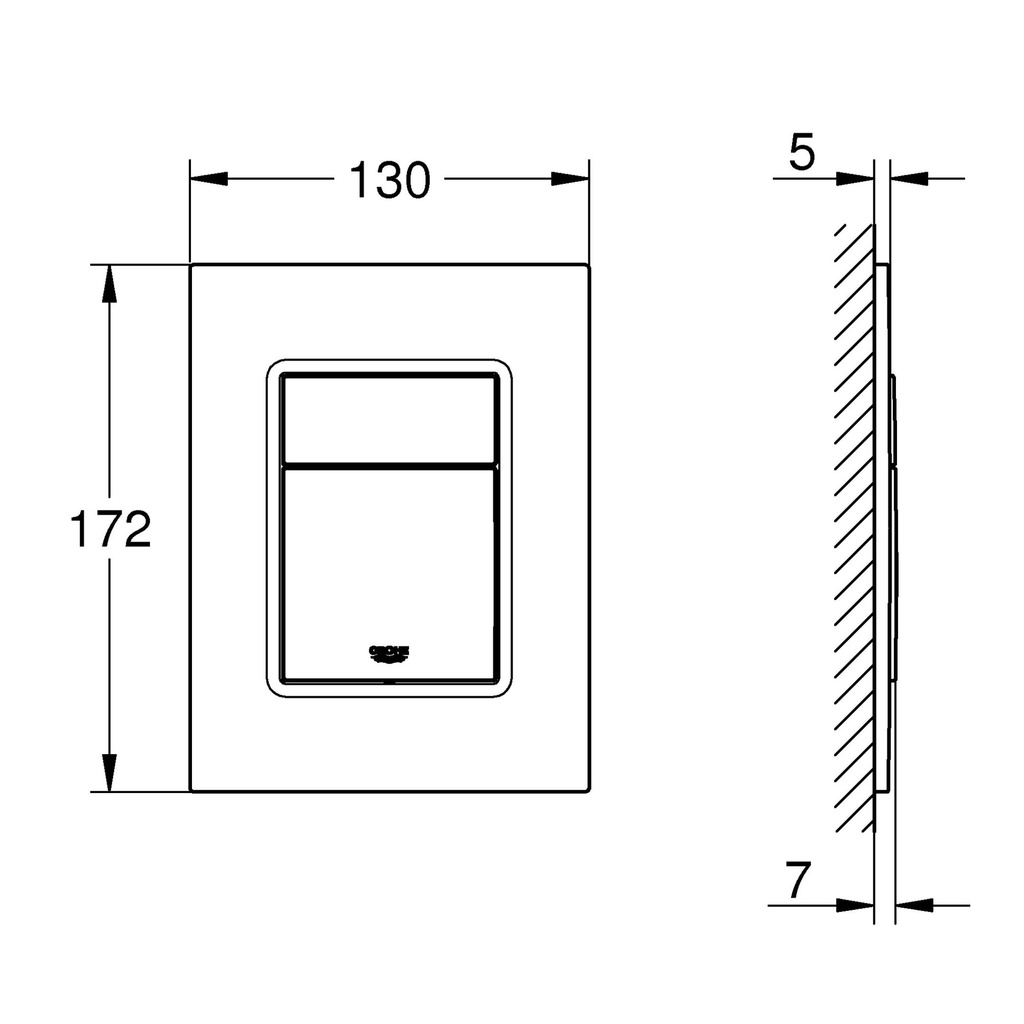 Grohe 37535P00 Skate Cosmopolitan Wall Plate S