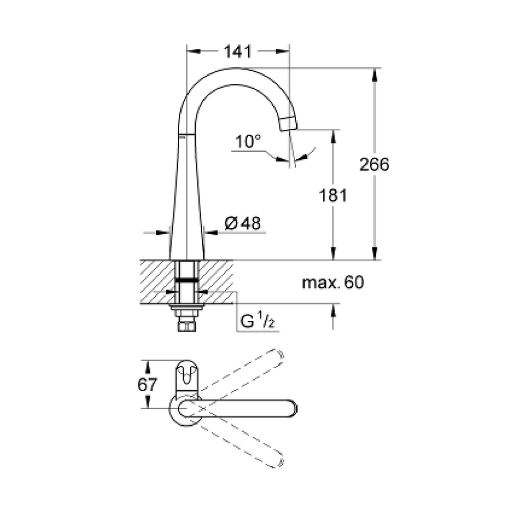 Grohe 30026000 Zedra/Ladylux3 Pillar Tap Chrome