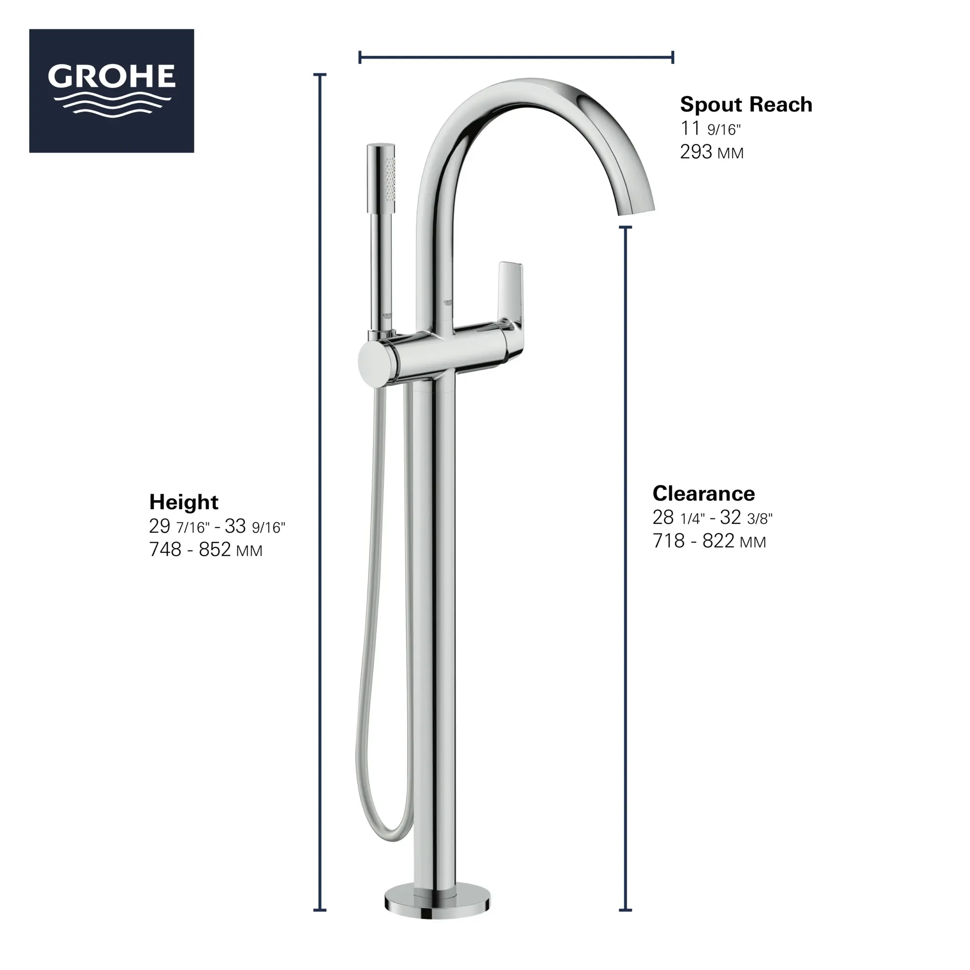 Grohe 29302EN0 Defined Ohm Bath Freest. + Show Set
