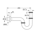 Grohe 28947000 Universal 1 1/4" P-Trap StarLight Chrome