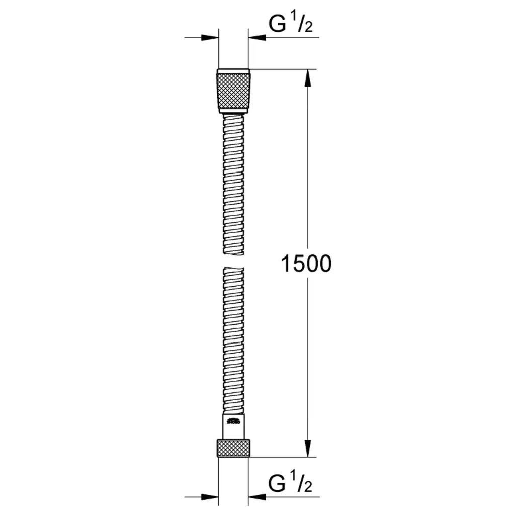 Grohe 28143001 Metal Shower Hose 1500Mm