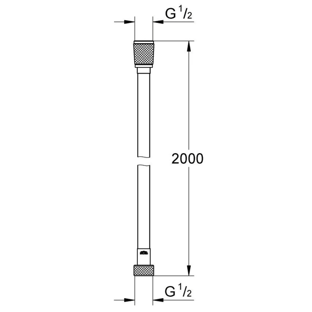Grohe 27137001 Shower Hose 2000Mm