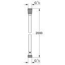 Grohe 27137001 Shower Hose 2000Mm