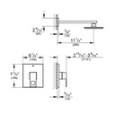 Grohe 23148000 Eurocube Pbv Set Conc. Shower Us Chrome