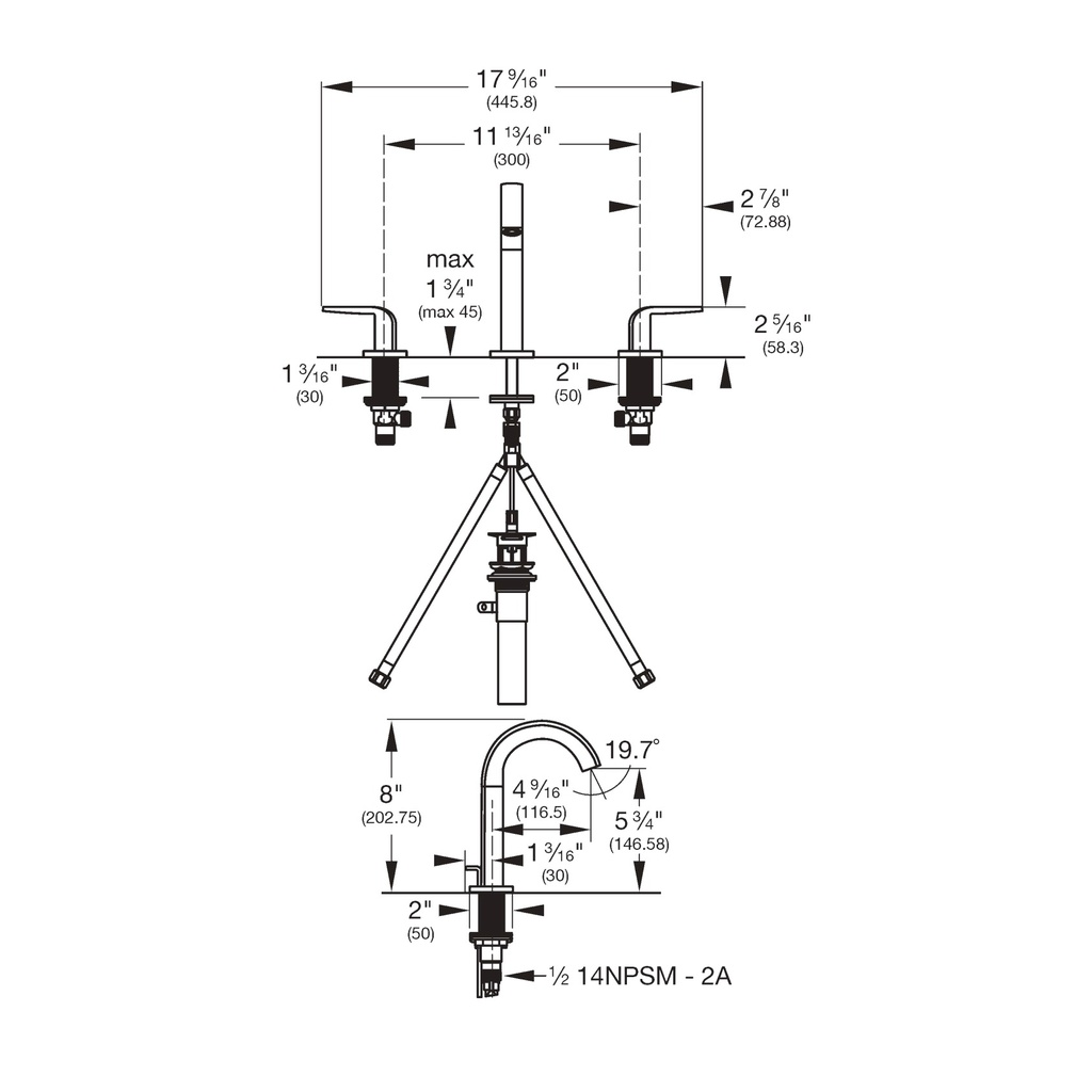 Grohe 20597EN0 Defined 2Hndl Basin 3-H