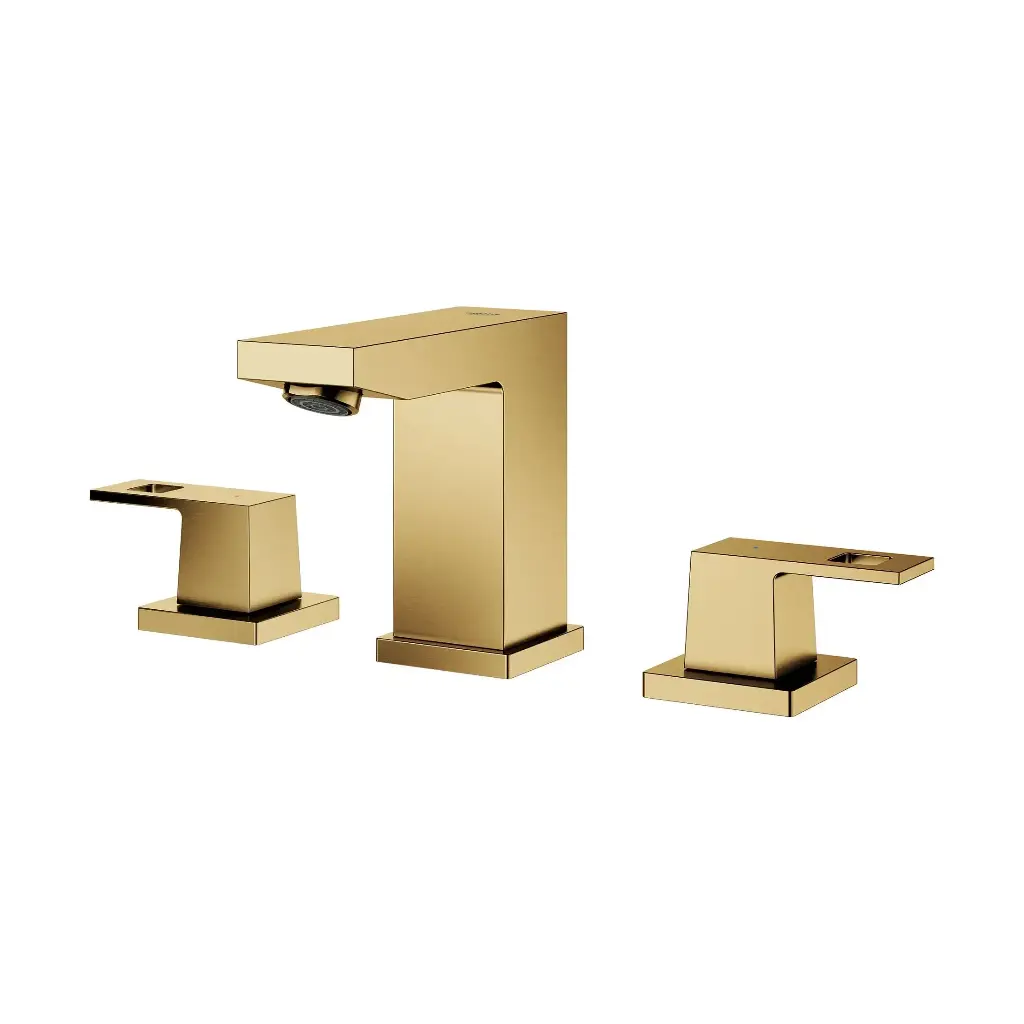 Grohe 20370GNA Eurocube 8" Widespread 2-Handle S-Size Bathroom Faucet 4.5 L/Min (1.2 Gpm) Brushed Cool Sunrise