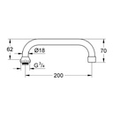 Grohe 13028000 Spout Chrome