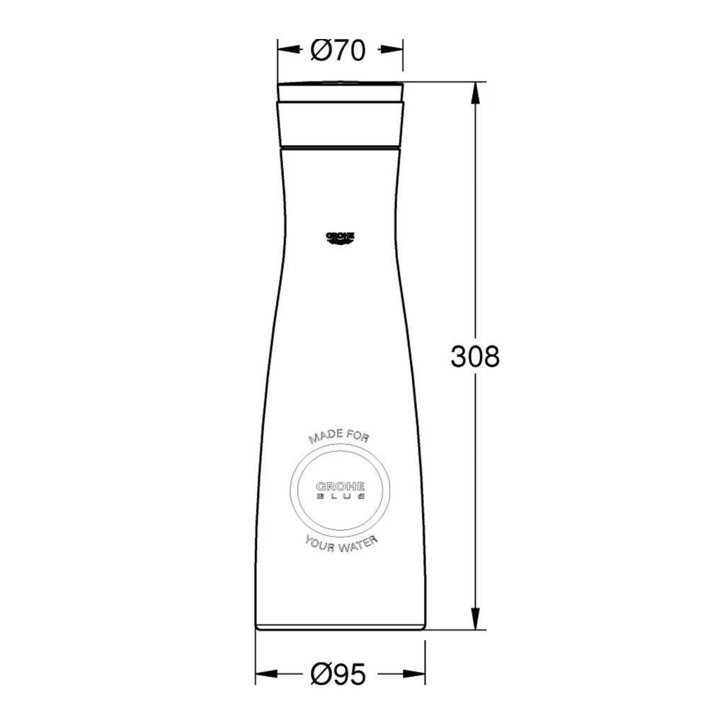 Grohe 40405001 Grohe Blue Carafe Grohe No Finish