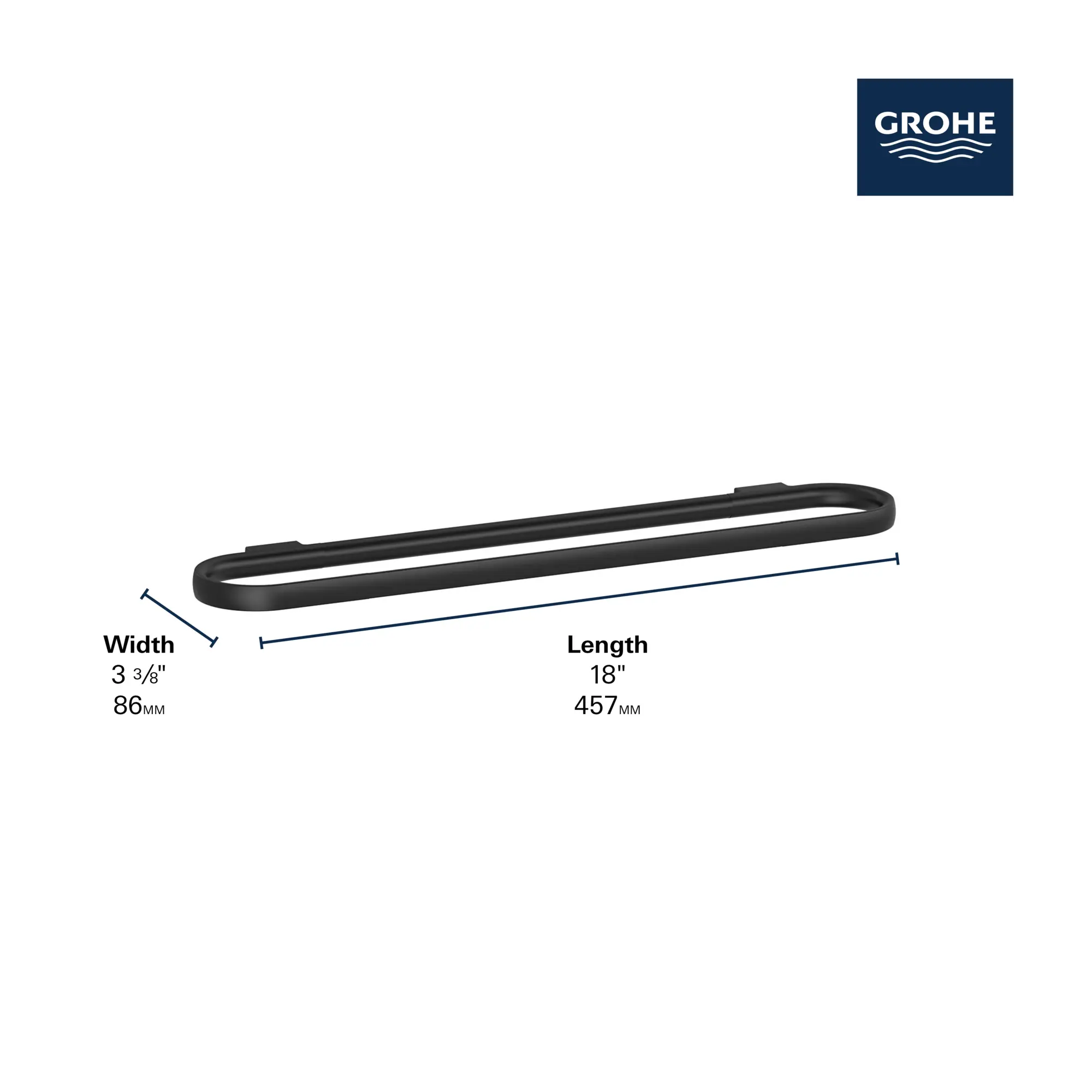 Grohe 40970000 Defined Towel Bar 18In