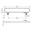 Grohe 40970000 Defined Towel Bar 18In