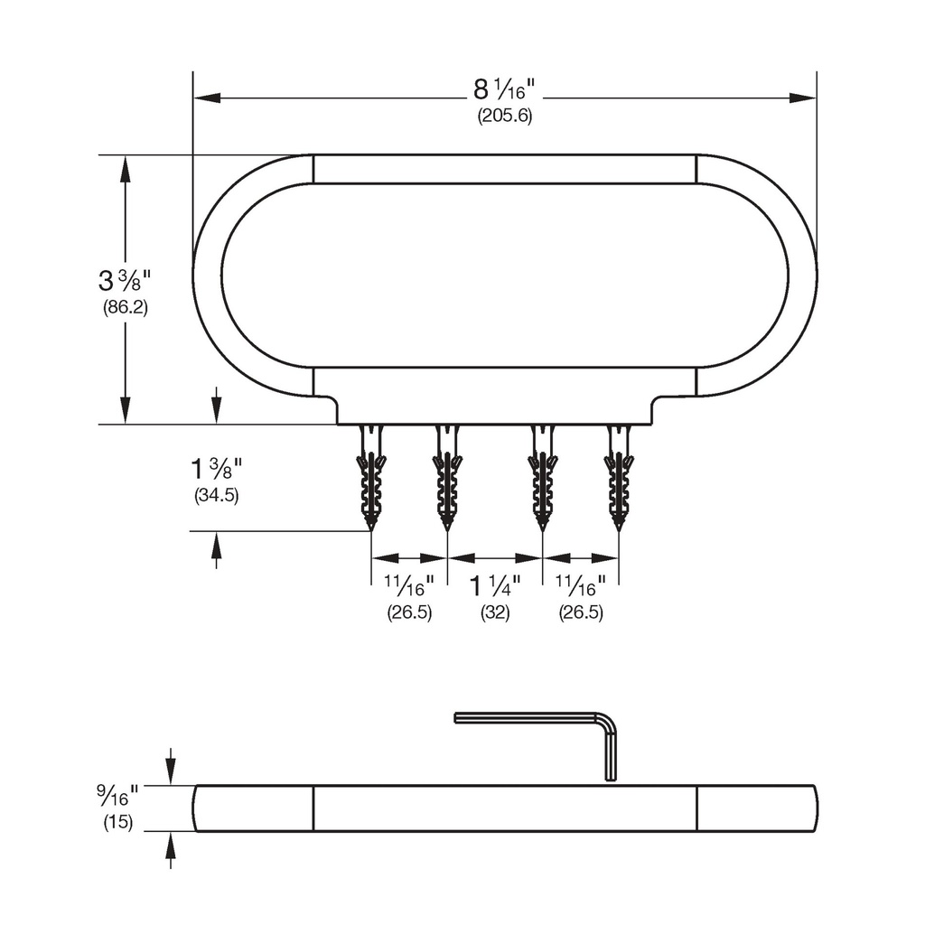 Grohe 40972EN0 Defined Towel Ring