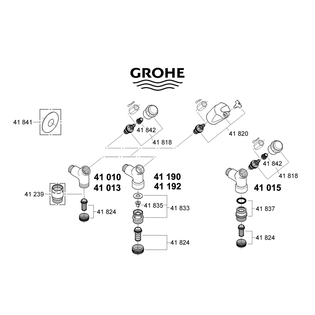 Grohe 41010000 Union Valve
