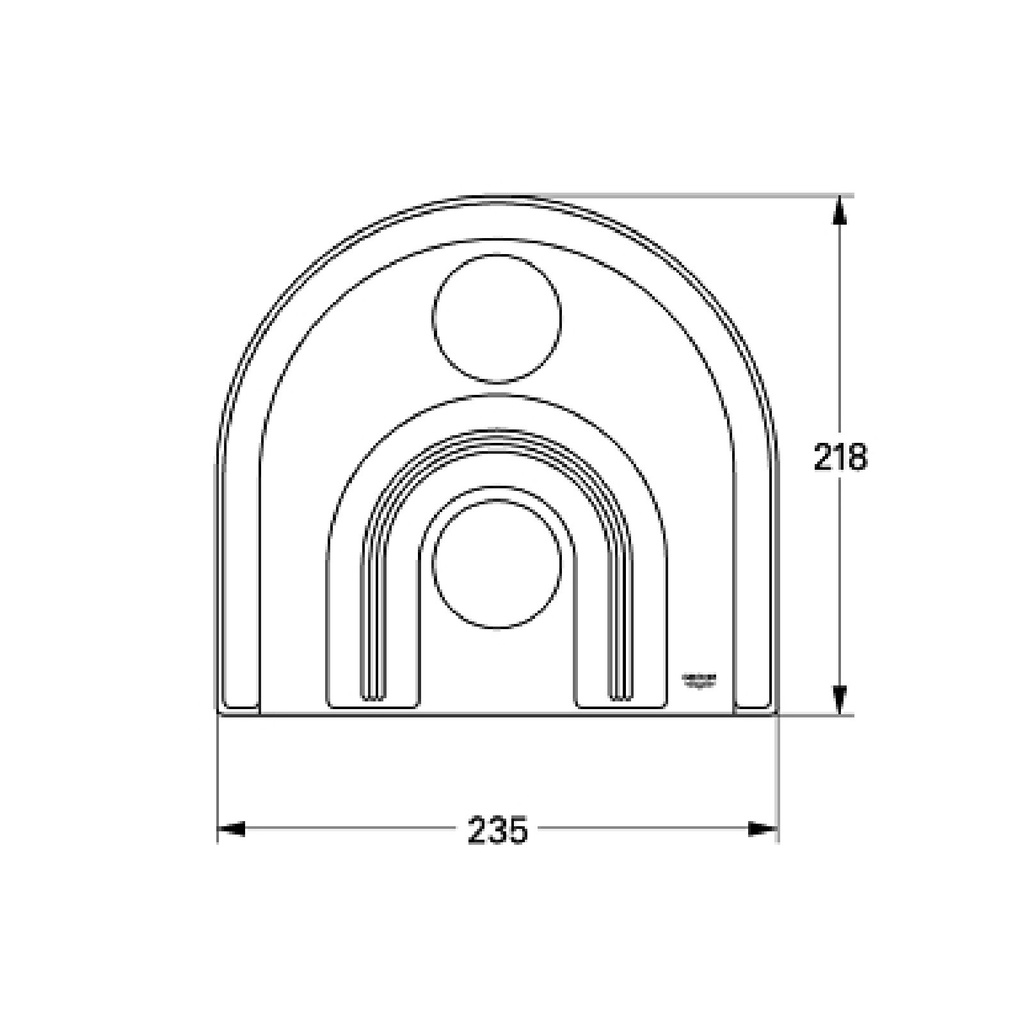 Grohe 47463Ip0 Escutcheon Chrome/Matte Chrome