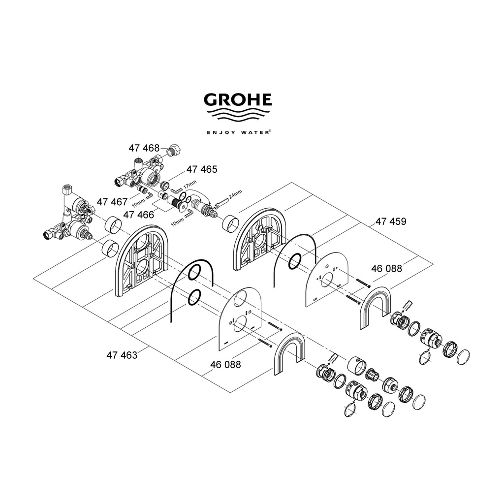 Grohe 47466000 Universal Non-Return Valves 3/4 StarLight Chrome
