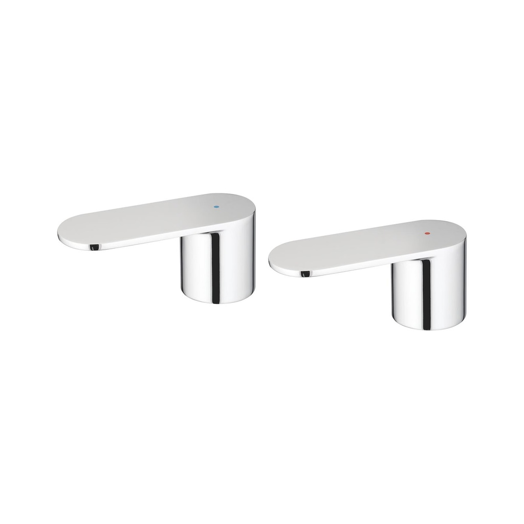 Grohe 48306000 Eurosmart Cosmop Pair Of Handles Bl/Red Grohe Chrome