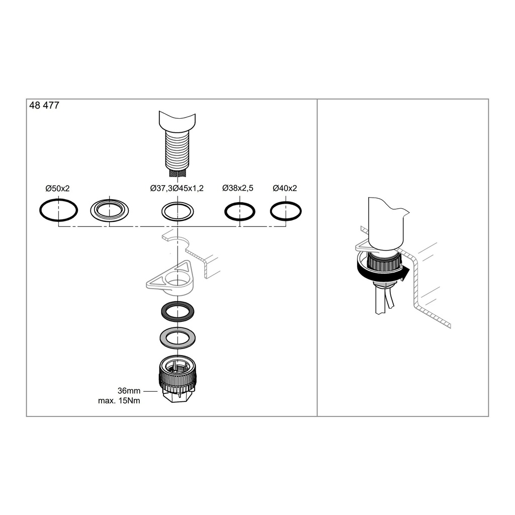 Grohe 48477000 Mounting Set
