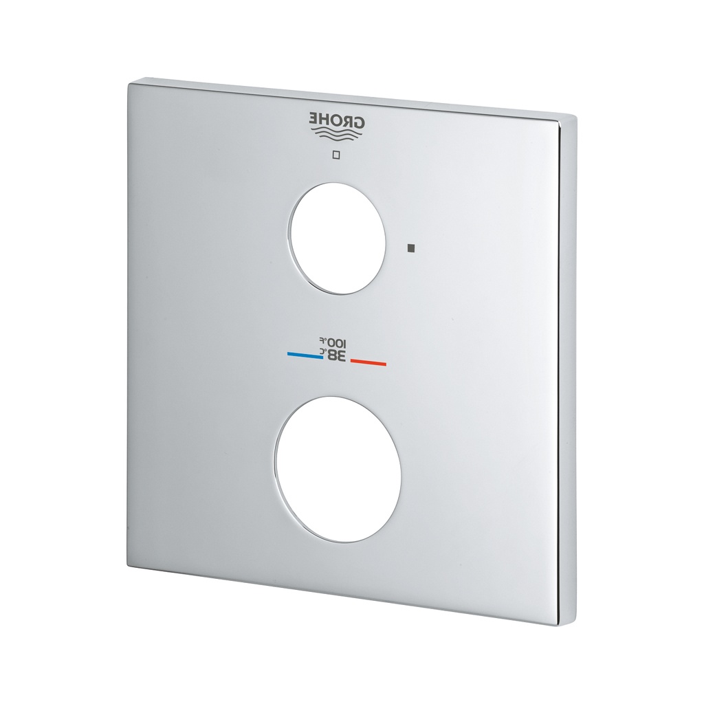 Grohe 49101000 Grt Cube Sngl Func 2-Hndl Thm Wall Plate