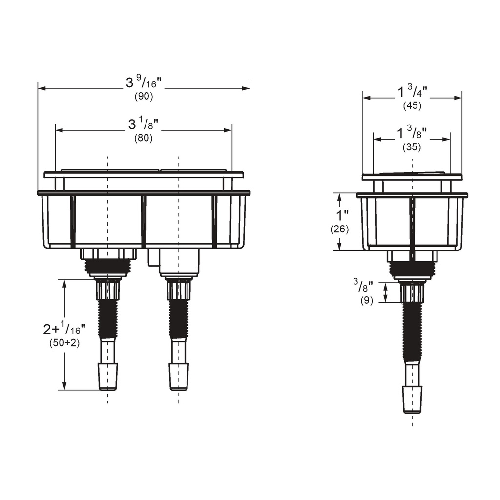 Grohe 49127000 Eurocube Dual Flush Activator