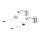 Grohe 48309000 Eurostyle Cosmop Pair Of Handles Bl/Red Chrome