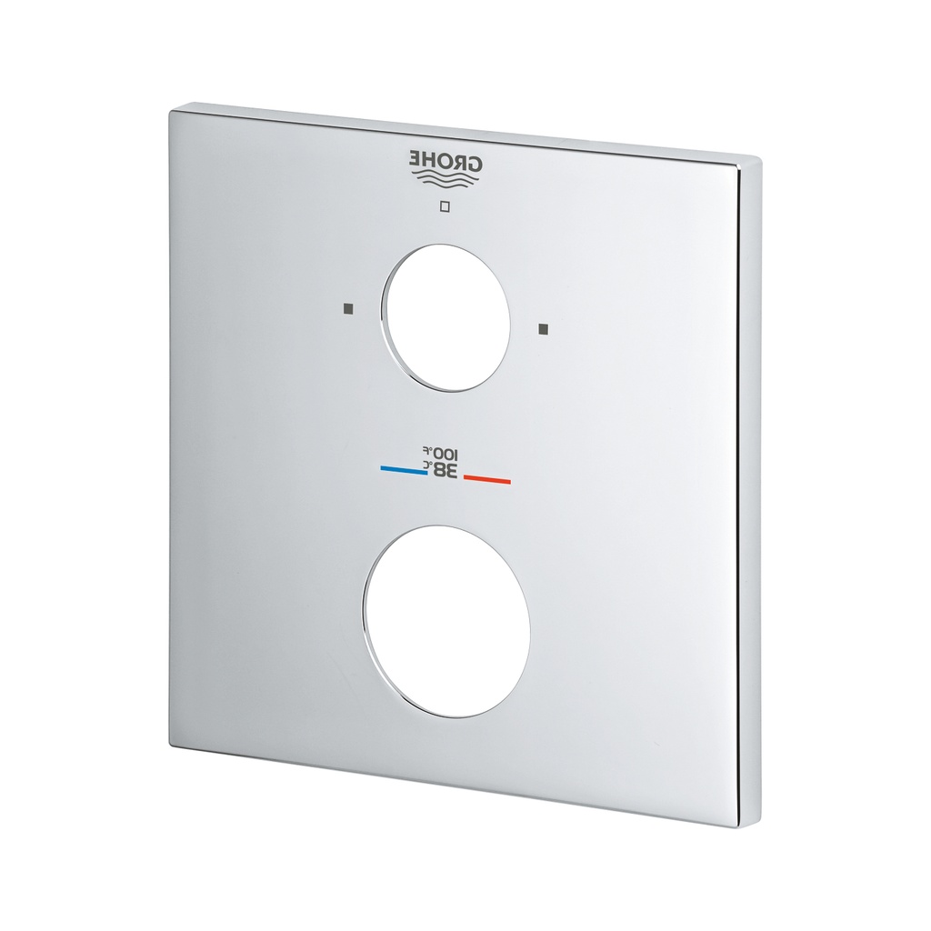 Grohe 49104000 Grohtherm Cube Dual Func 2-Hndle THM Wall Plate Grohe Chrome