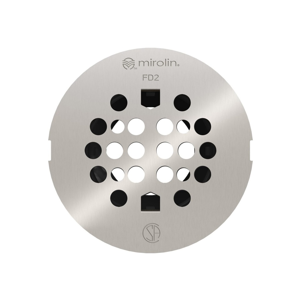 Mirolin GR-FD2-BN 4.3 In. Round Drain Grate Brushed Nickel