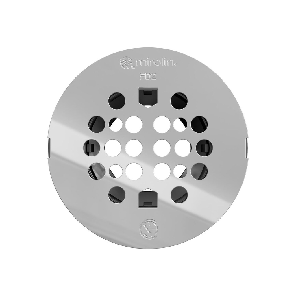 Mirolin GR-FD2-CP 4.3 In. Round Drain Grate Chrome