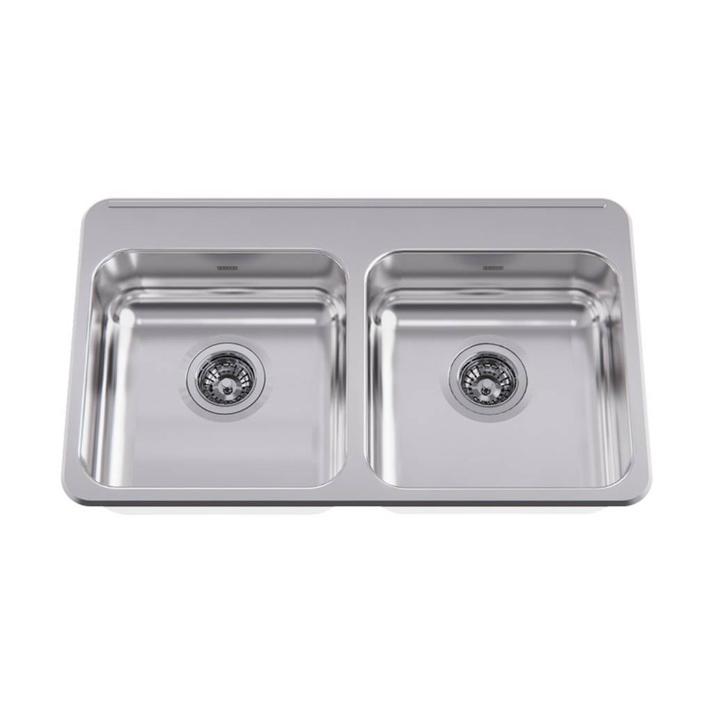 Franke ALBD4406P-1-1 Double With Ledge 18 Gauge