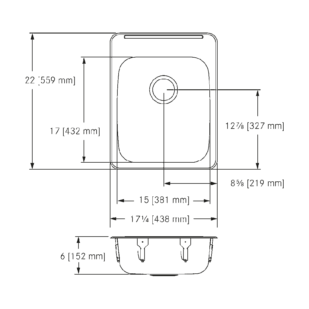 Franke ALBS7506P-1-3 Single With Ledge 18 Gauge