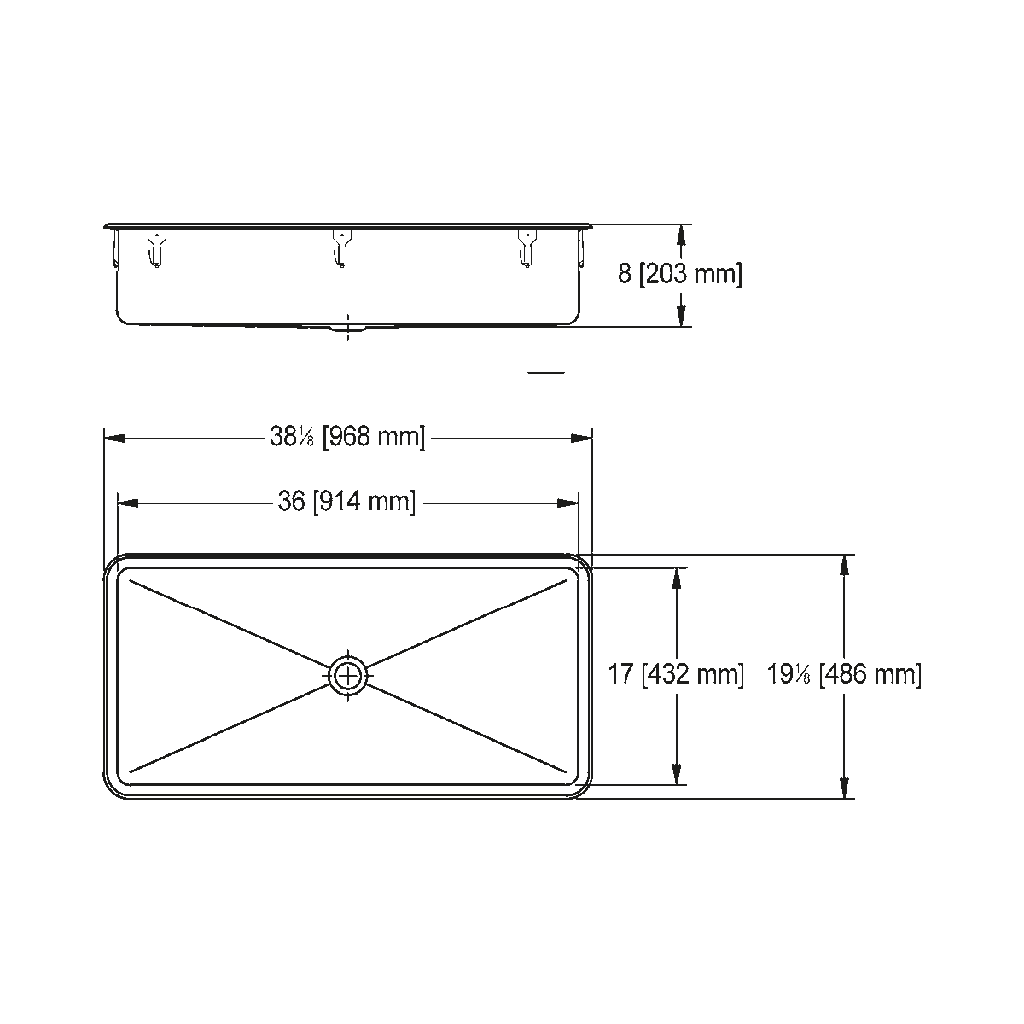 Franke ART36-316-3C Art Room Sink No Ledge 18Ga 1.5 Inch Waste T316