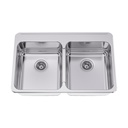 Franke LBD7508-1-1 Double With Ledge 20 Gauge