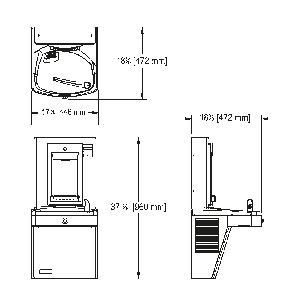 Franke KEPV8AC-EBF-STN Chilled Vandal Resistant Combination Electronic Universal