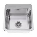 Franke LBS4610-316P-1-3 Single Topmount Sink With Ledge 18Ga T316 3 Holes